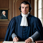 프랑스의 대표적인 혁명가 및 정치인 - The Young Lawyer**
"A young, earnest lawyer, Maximilien Robespierre, in his modest legal robes, sta...